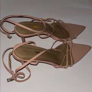 Fashion Nova Nude Strappy Heels